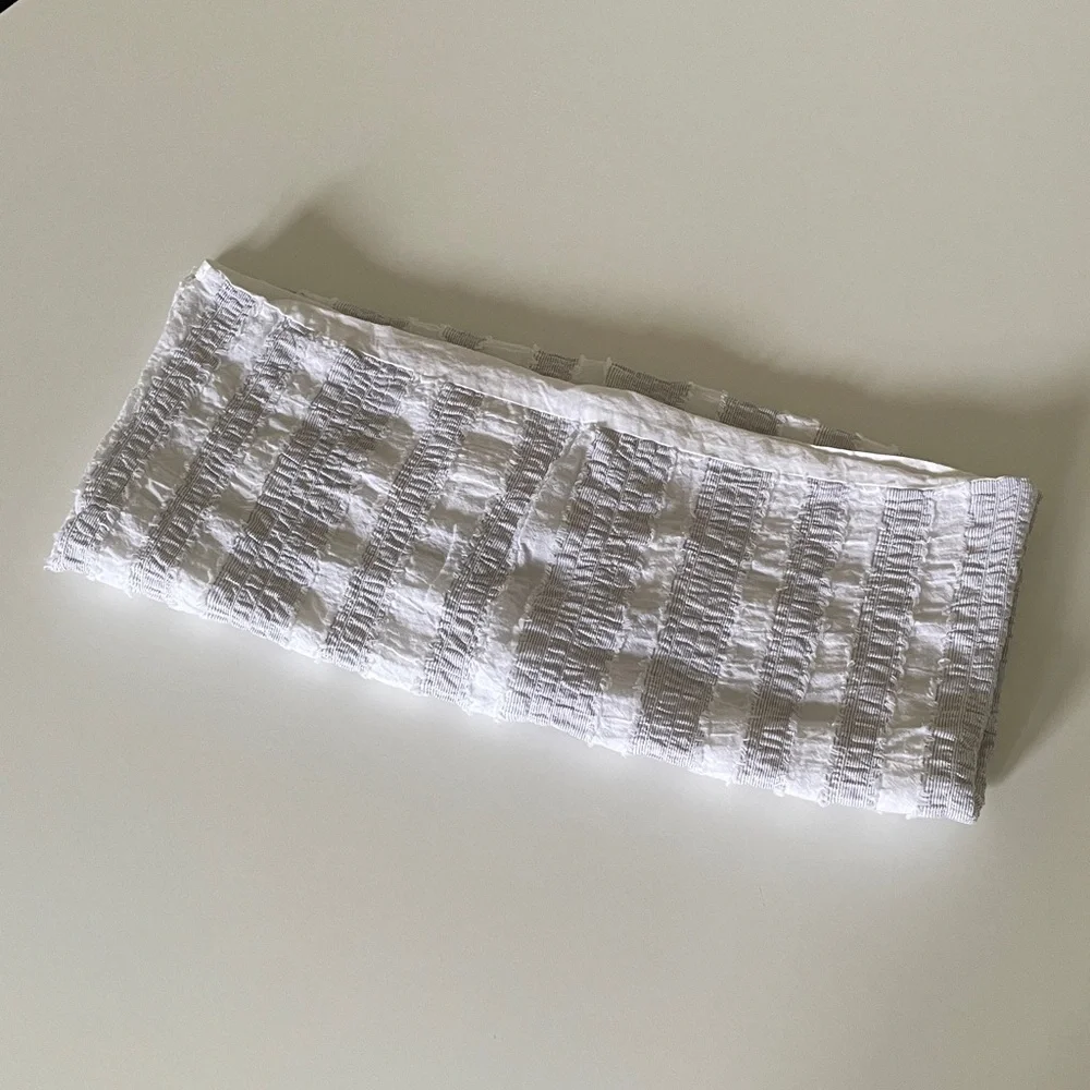 Moss & Willow Textured Cotton Pillow Sham / Case Lightweight Ivory Stripe